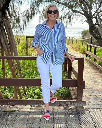 Women's Striped Shirt | Classic Relaxed Summer Style