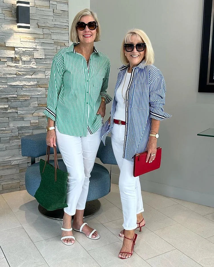 Women's Striped Shirt | Classic Relaxed Summer Style