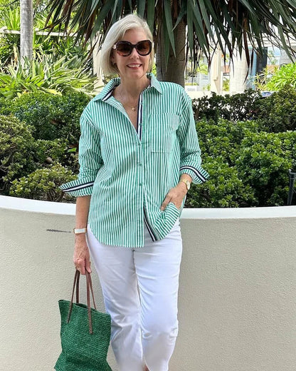 Women's Striped Shirt | Classic Relaxed Summer Style