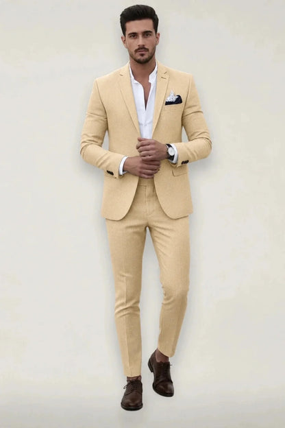 Men's Slim Fit Two-Piece Suit | Blazer & Trousers Wedding Ready