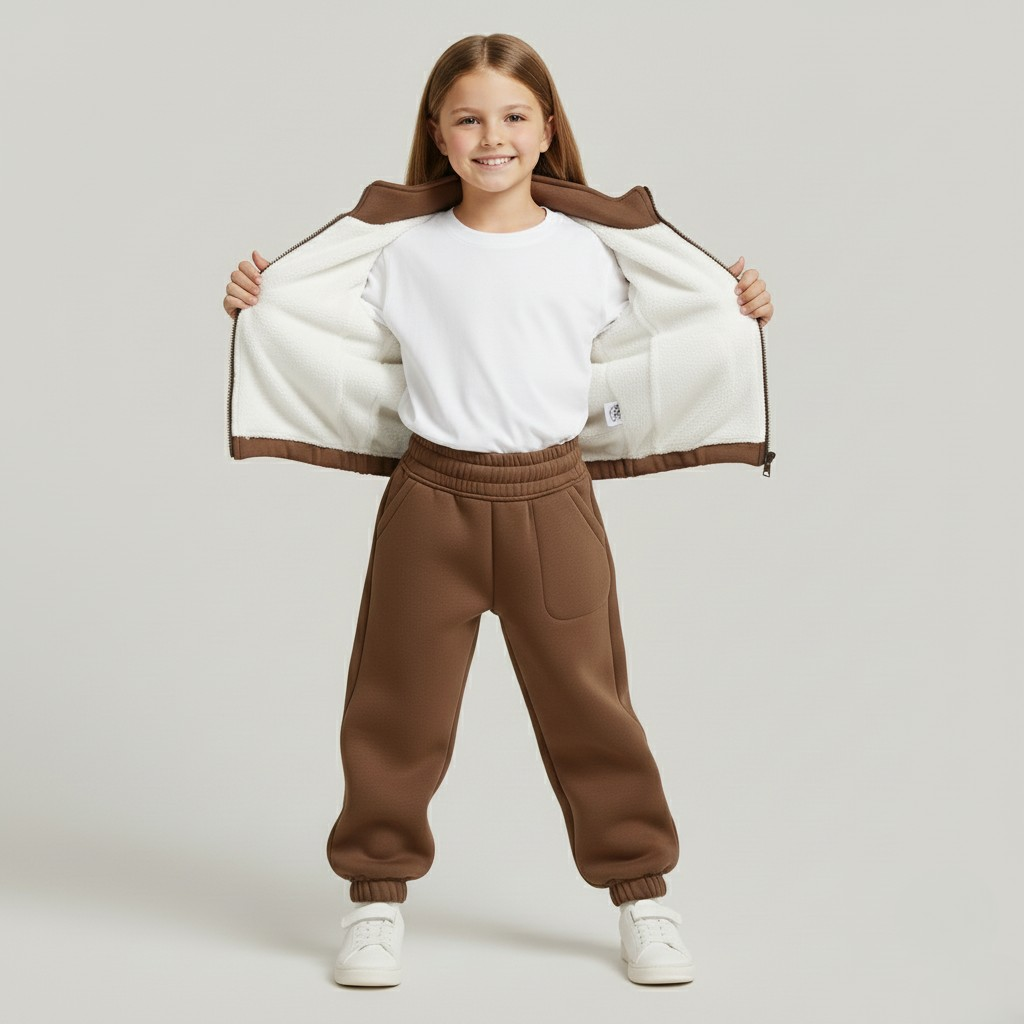 Warm Nest Plush Fleece Two-Piece Jogger Set