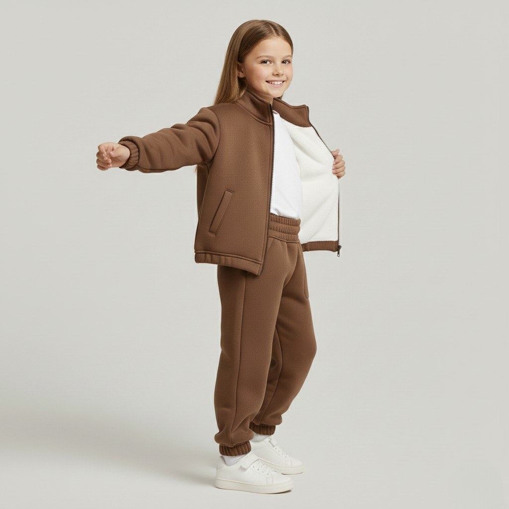 Warm Nest Plush Fleece Two-Piece Jogger Set