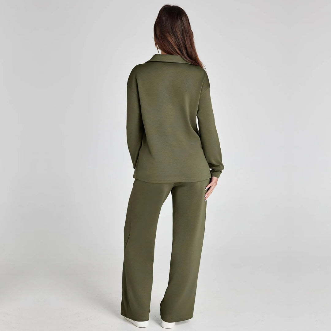 Women's Wide-Leg Loungewear Set | Relaxed Two-Piece Comfort