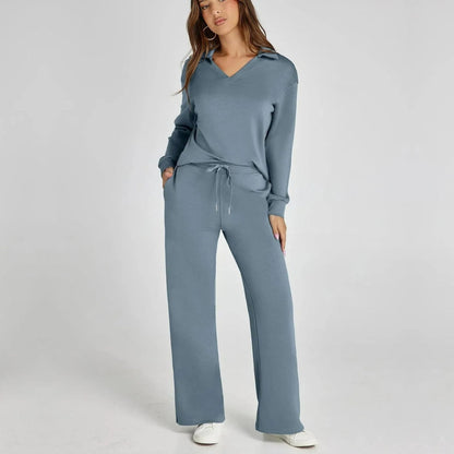 Women's Wide-Leg Loungewear Set | Relaxed Two-Piece Comfort