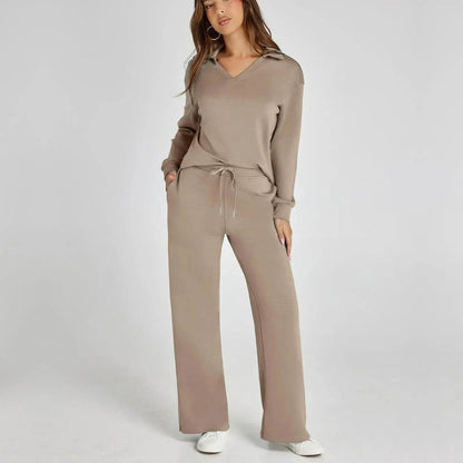 Women's Wide-Leg Loungewear Set | Relaxed Two-Piece Comfort