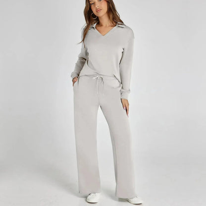 Women's Wide-Leg Loungewear Set | Relaxed Two-Piece Comfort