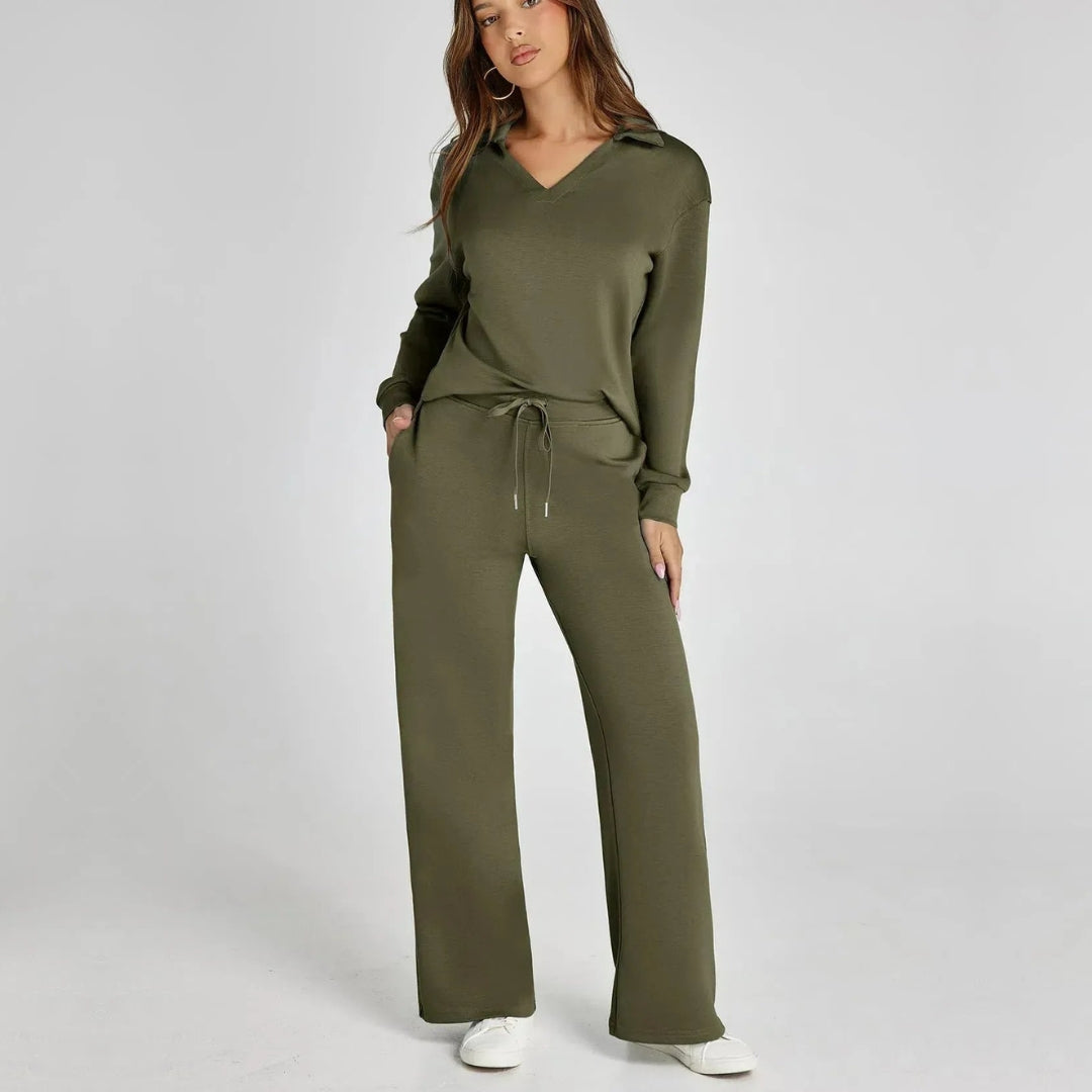 Women's Wide-Leg Loungewear Set | Relaxed Two-Piece Comfort