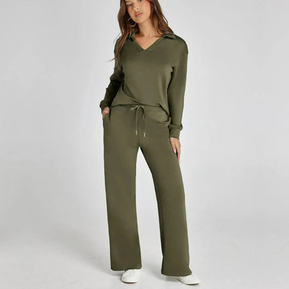 Women's Wide-Leg Loungewear Set | Relaxed Two-Piece Comfort