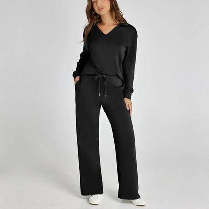 Women's Wide-Leg Loungewear Set | Relaxed Two-Piece Comfort