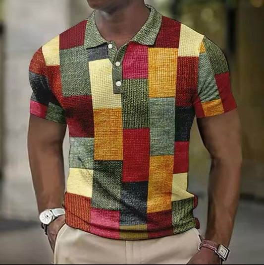 Men's Plaid Polo Shirt | Smart Autumn Casual Style
