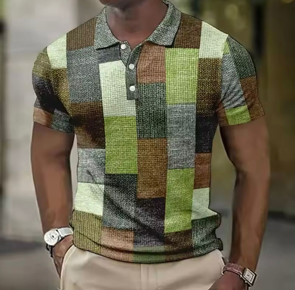 Men's Plaid Polo Shirt | Smart Autumn Casual Style