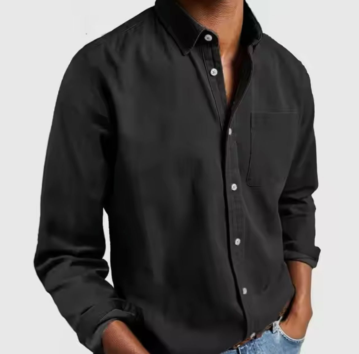 Men's Regular Fit Cotton-Blend Shirt | Versatile Smart-Casual Style
