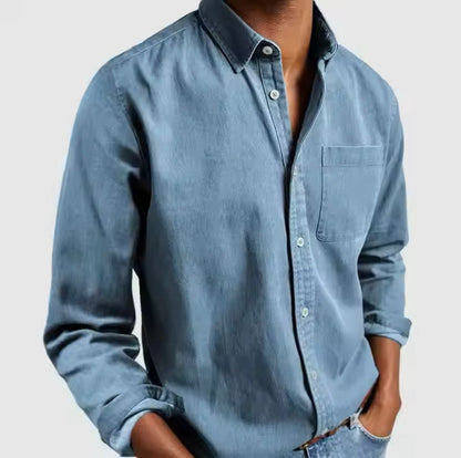 Men's Regular Fit Cotton-Blend Shirt | Versatile Smart-Casual Style