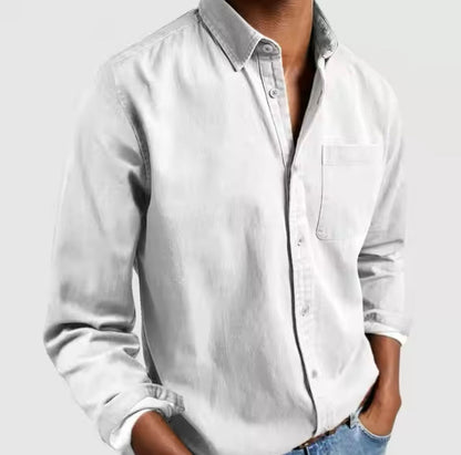 Men's Regular Fit Cotton-Blend Shirt | Versatile Smart-Casual Style