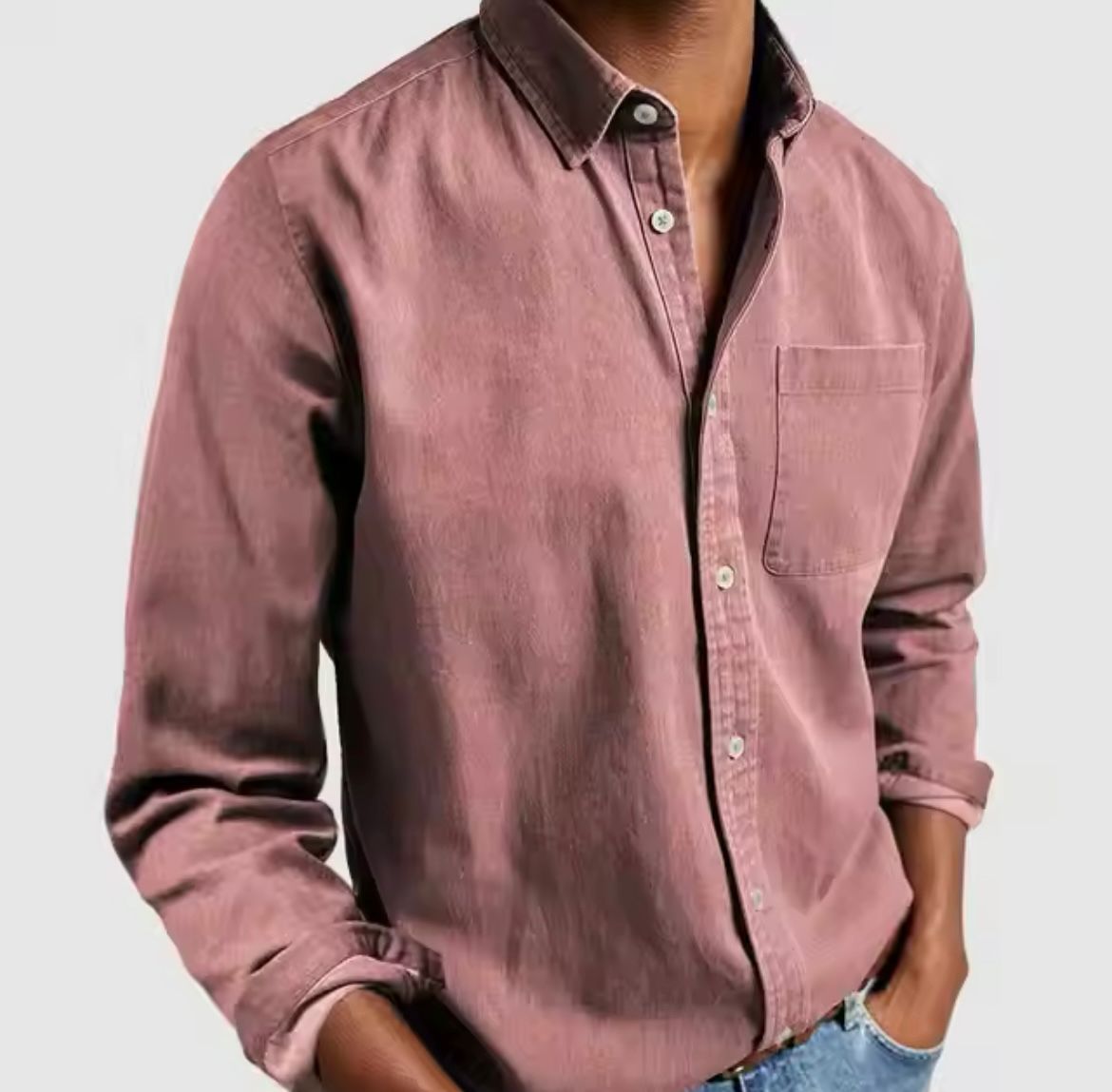 Men's Regular Fit Cotton-Blend Shirt | Versatile Smart-Casual Style