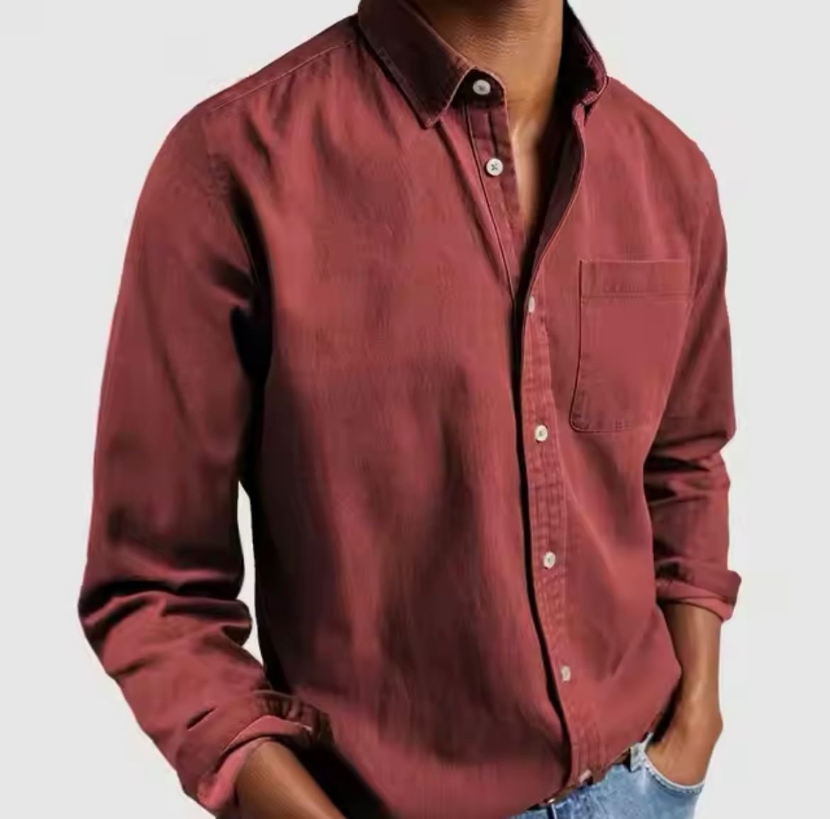 Men's Regular Fit Cotton-Blend Shirt | Versatile Smart-Casual Style