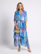 Women's Wrap Front Tiered Summer Dress | Wide Sleeve Tie Waist Style