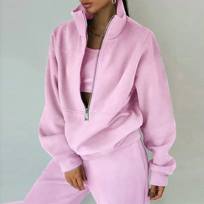Women's Half-Zip Loungewear Set | Wide-Fit Two-Piece Comfort