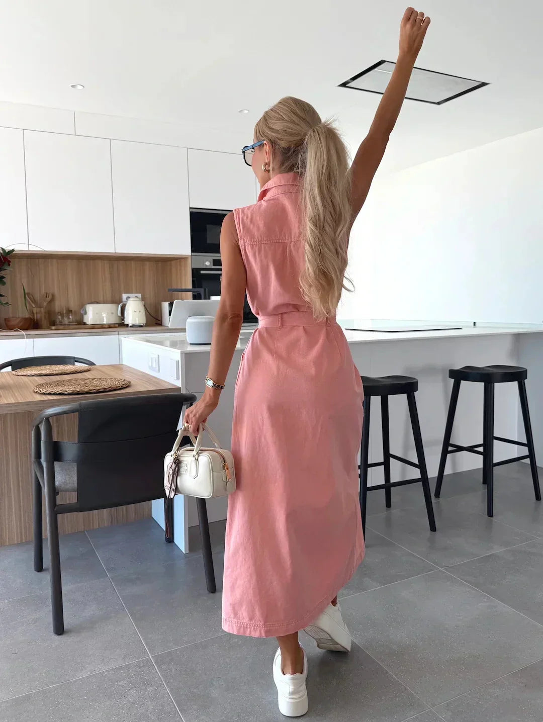 Women's Maxi Denim Style Dress | Relaxed Everyday Wardrobe Essential