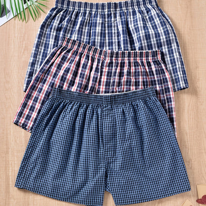 Men's Plant Print Boxers Set of 3 | Everyday Cotton Blend Comfort