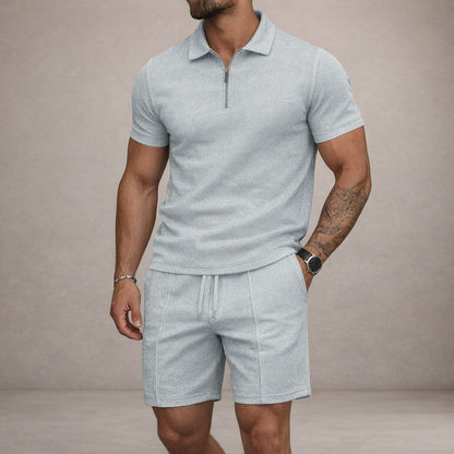 Men's Polo & Shorts Set | Breathable Slim Fit Summer Outfit