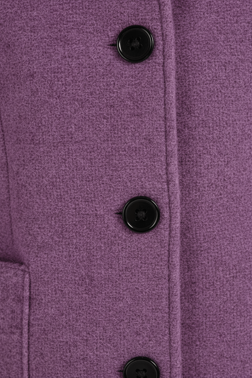 Women's Wool Blend Coat | Stand Collar Tailored Fit