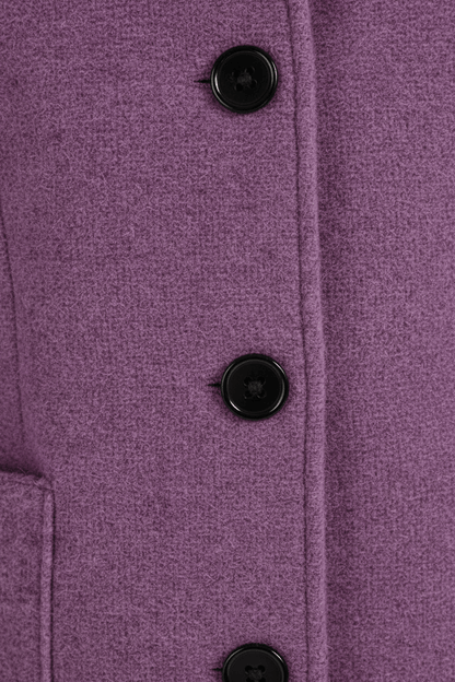 Women's Wool Blend Coat | Stand Collar Tailored Fit