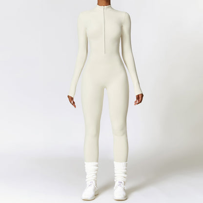 Women's Zip Jumpsuit | Body-Shaping Stretch Activewear