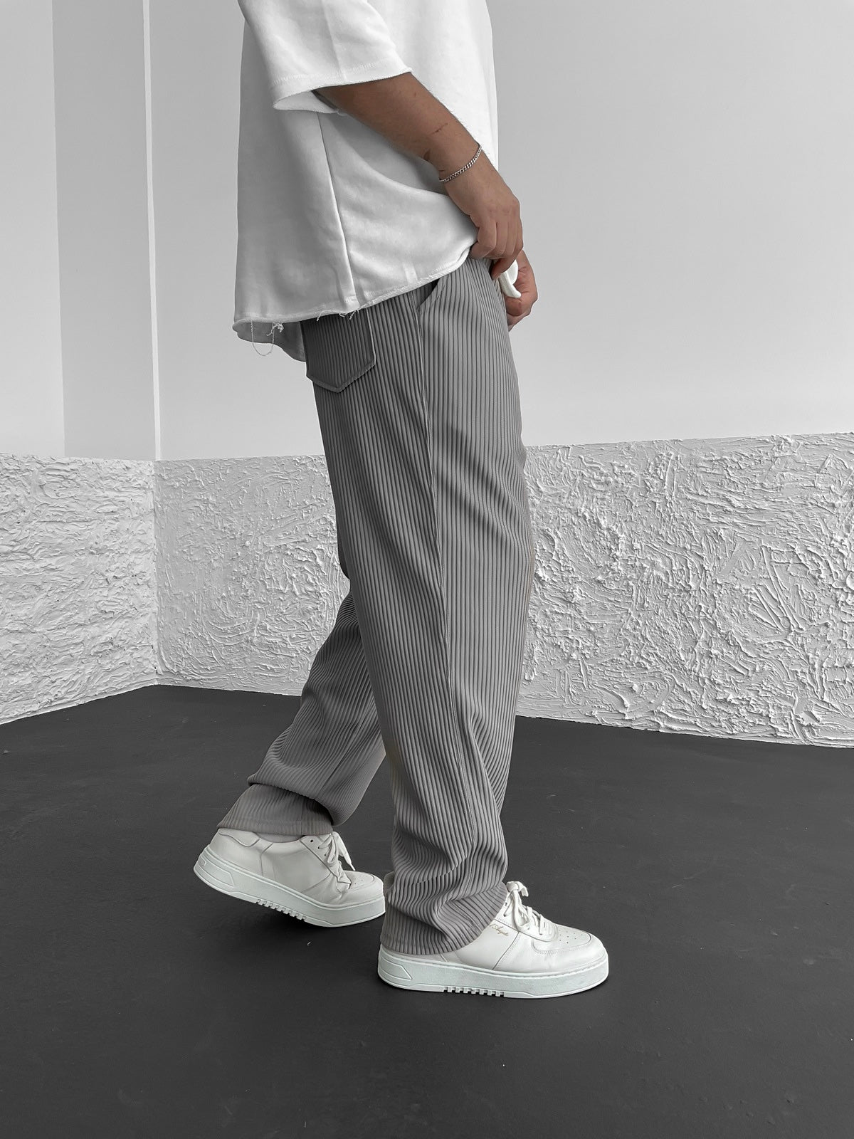 Women's Ribbed Trousers | Soft Stretch Everyday Fit