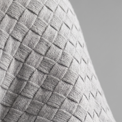 Men's Basket Weave Knit T-Shirt | Crew Neck Summer Style