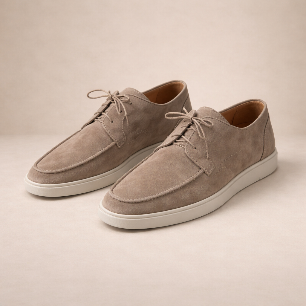 Men's Leather Style Loafers | Lace-Up Classic Closed Toe Shoes
