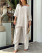 Rhosyn | Women's Soft Summer Top and Wide Leg Trousers Set