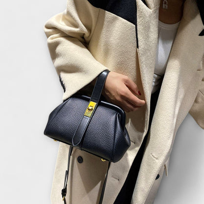 Women's Mini Turn-Lock Handbag | Leather-Style Crossbody Style