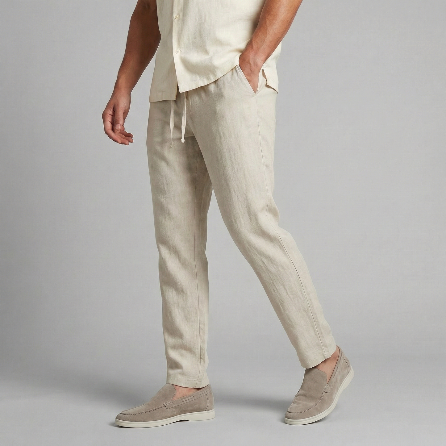Men's Wide Leg Summer Trousers