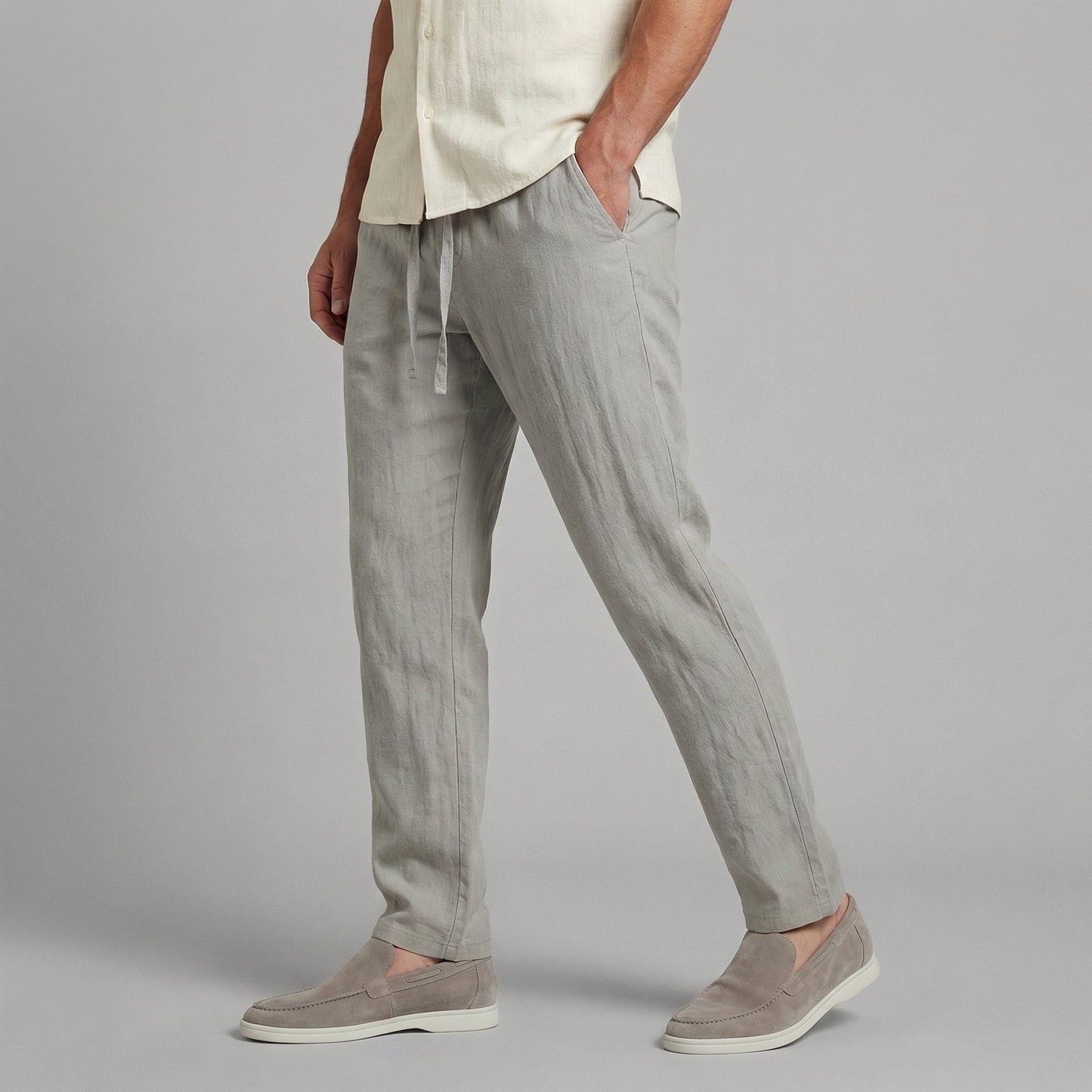 Men's Wide Leg Summer Trousers