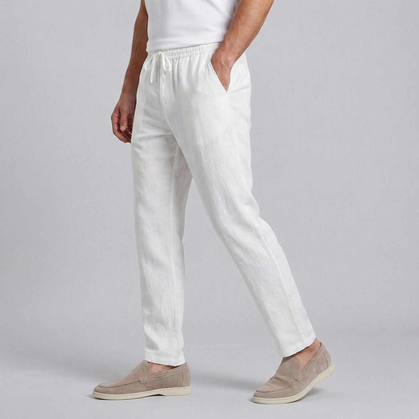 Men's Wide Leg Summer Trousers