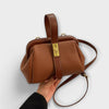 Women's Mini Turn-Lock Handbag | Leather-Style Crossbody Style