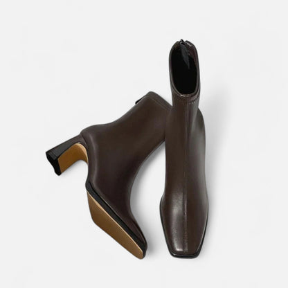 Women's Vintage Ankle Boots | Square Toe Block Heel Style