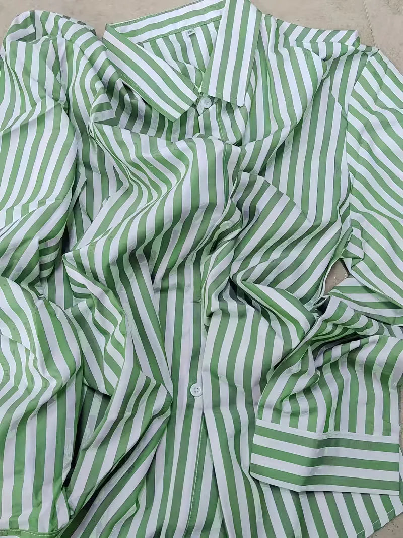 Men's Slim Fit Vertical Stripe Shirt | Smart Casual Button-Down
