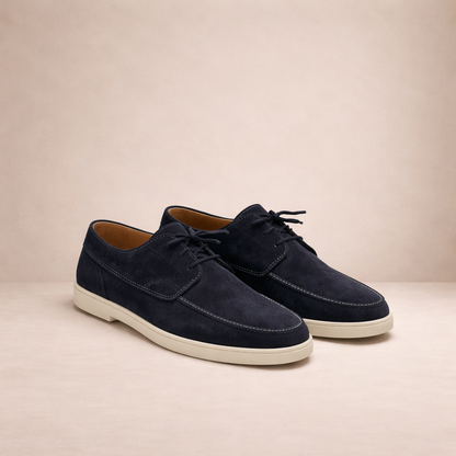 Men's Leather Style Loafers | Lace-Up Classic Closed Toe Shoes