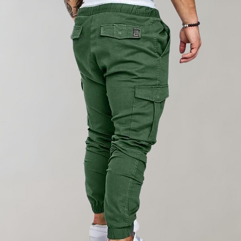 Men's Cargo Trousers | Comfortable Elastic Waist Utility Style