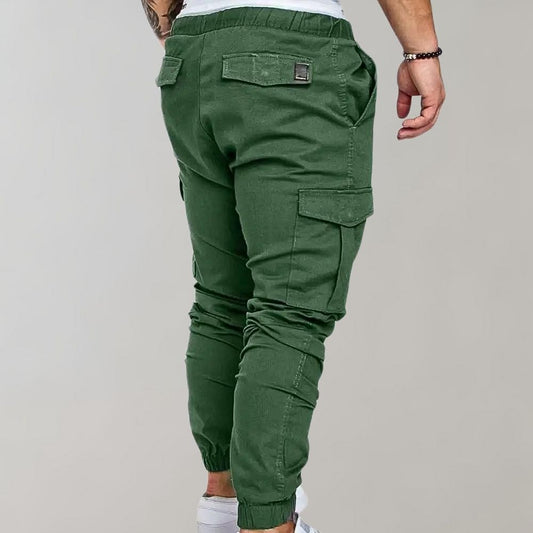 Men's Cargo Trousers | Comfortable Elastic Waist Utility Style