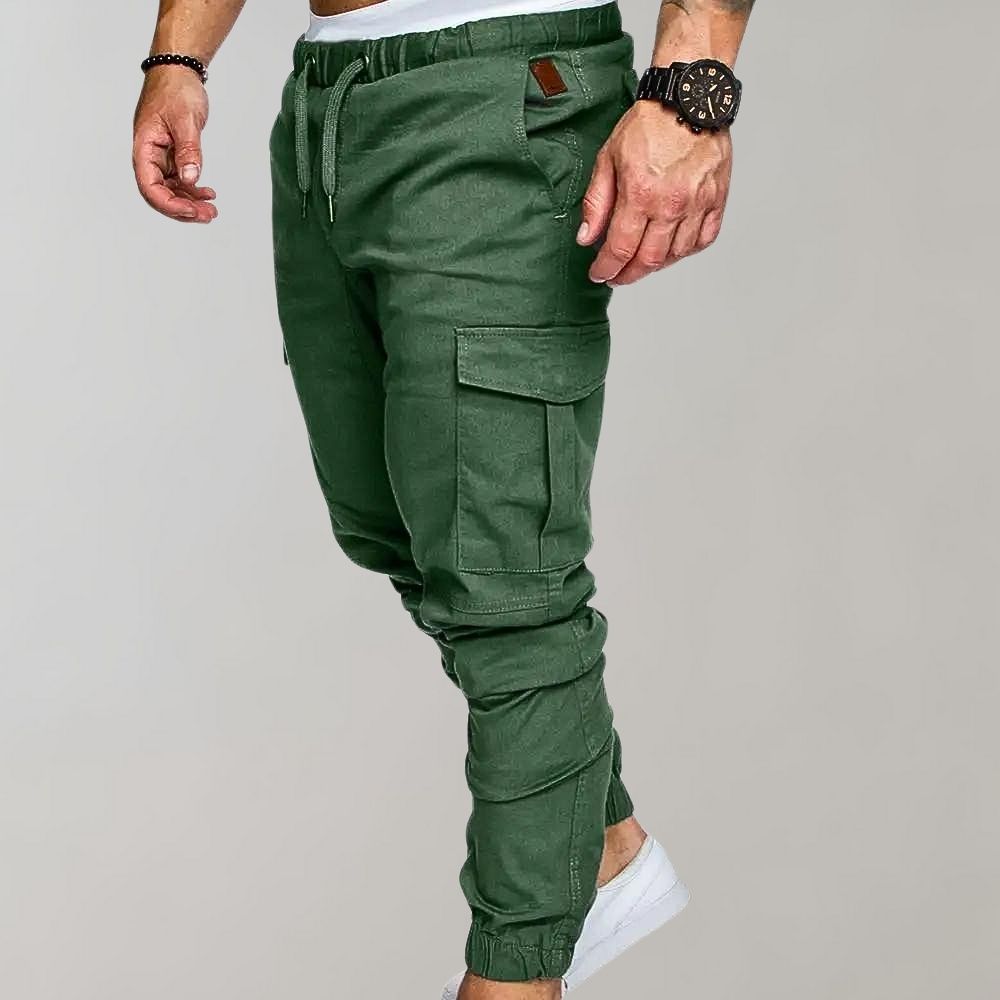 Men's Cargo Trousers | Comfortable Elastic Waist Utility Style