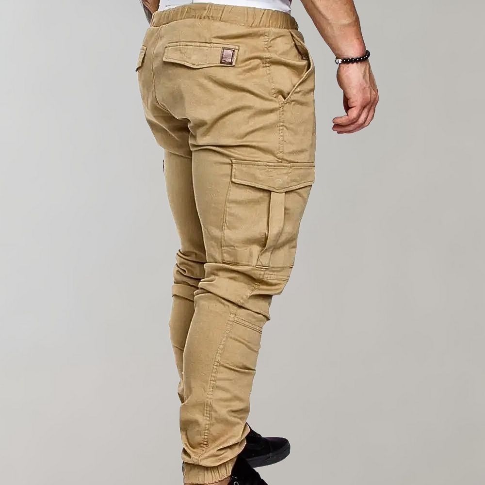 Men's Cargo Trousers | Comfortable Elastic Waist Utility Style