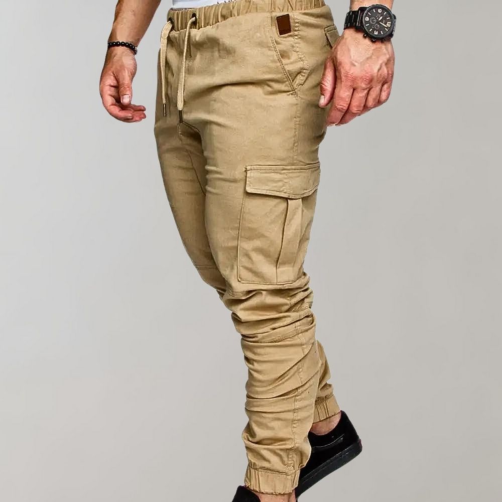 Men's Cargo Trousers | Comfortable Elastic Waist Utility Style