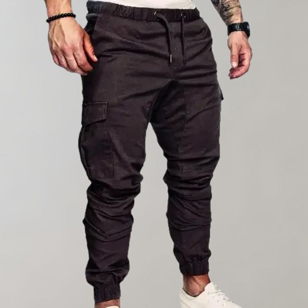 Men's Cargo Trousers | Comfortable Elastic Waist Utility Style