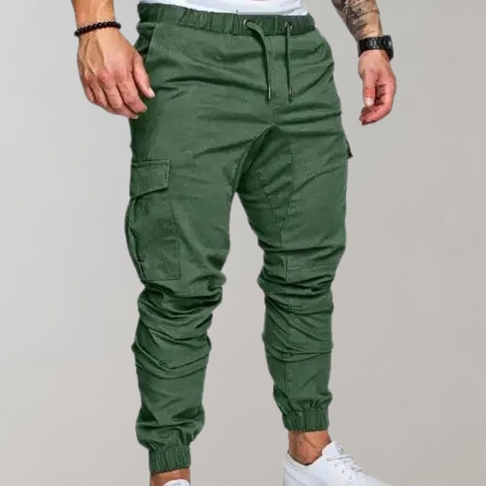 Men's Cargo Trousers | Comfortable Elastic Waist Utility Style
