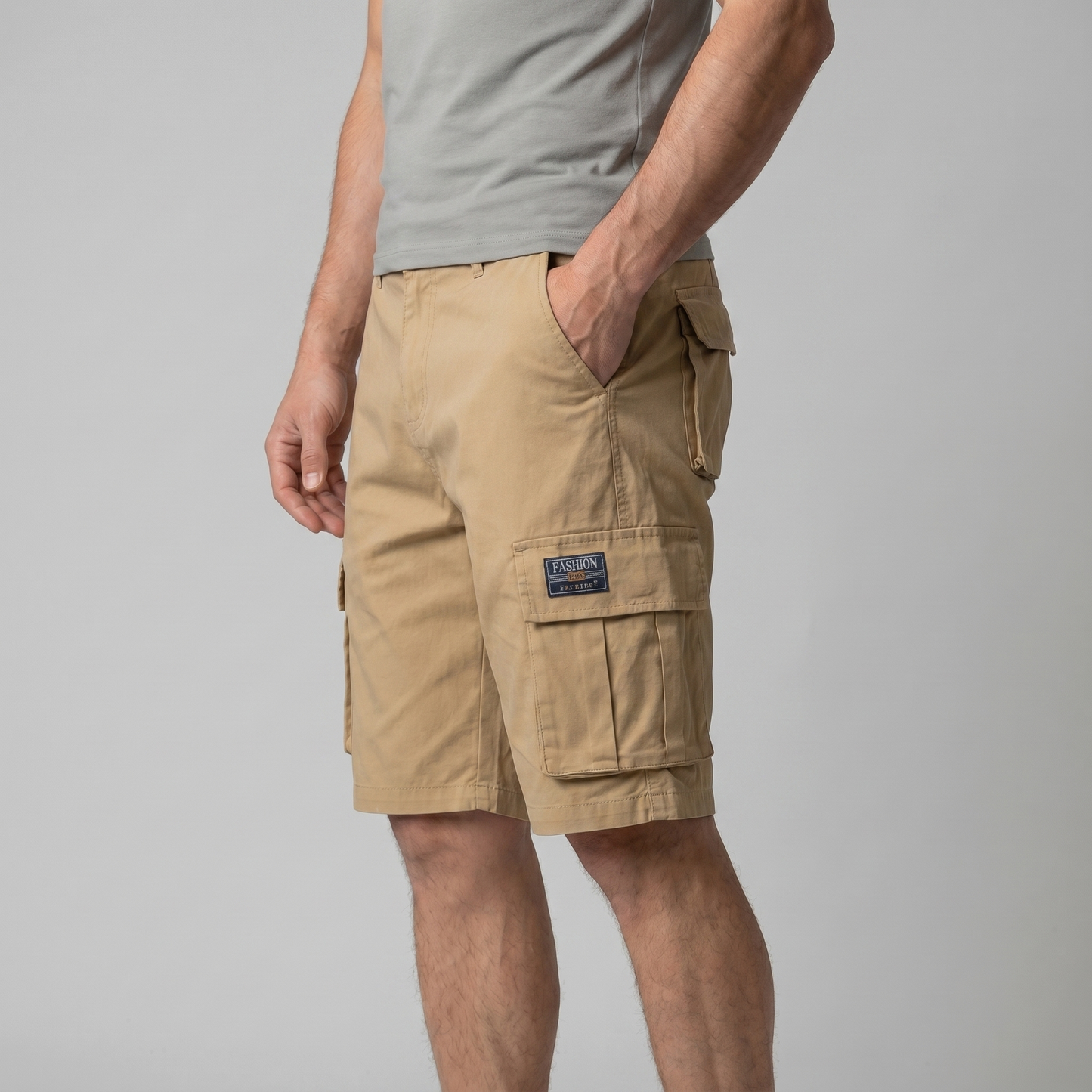 Mens Relaxed Fit Cargo Shorts