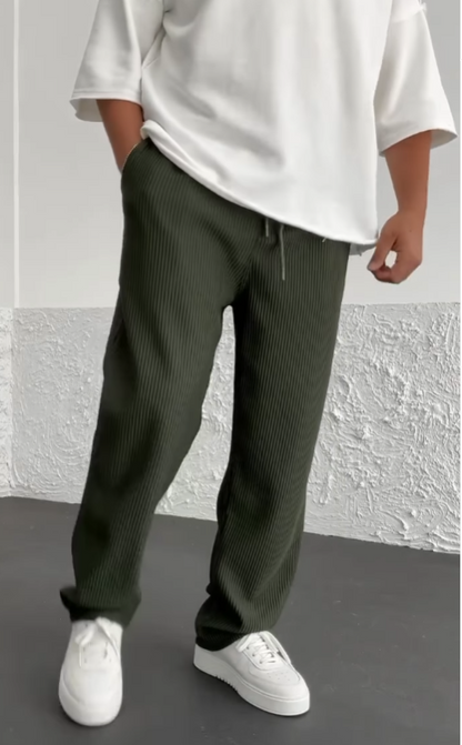 Women's Ribbed Trousers | Soft Stretch Everyday Fit