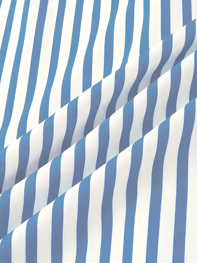 Men's Slim Fit Vertical Stripe Shirt | Smart Casual Button-Down